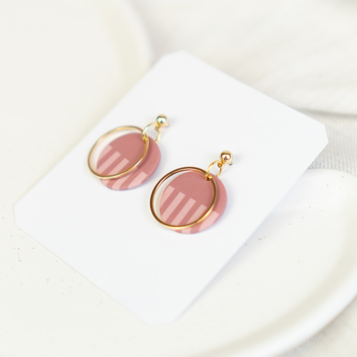 Ohrringe Gold Split Circle