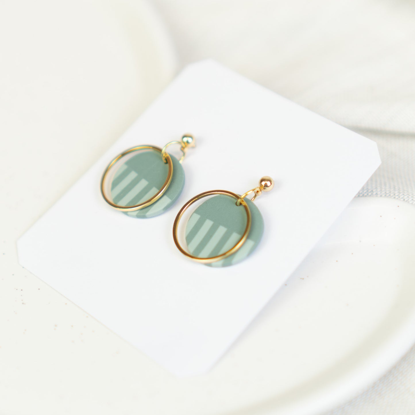 Ohrringe Gold Split Circle