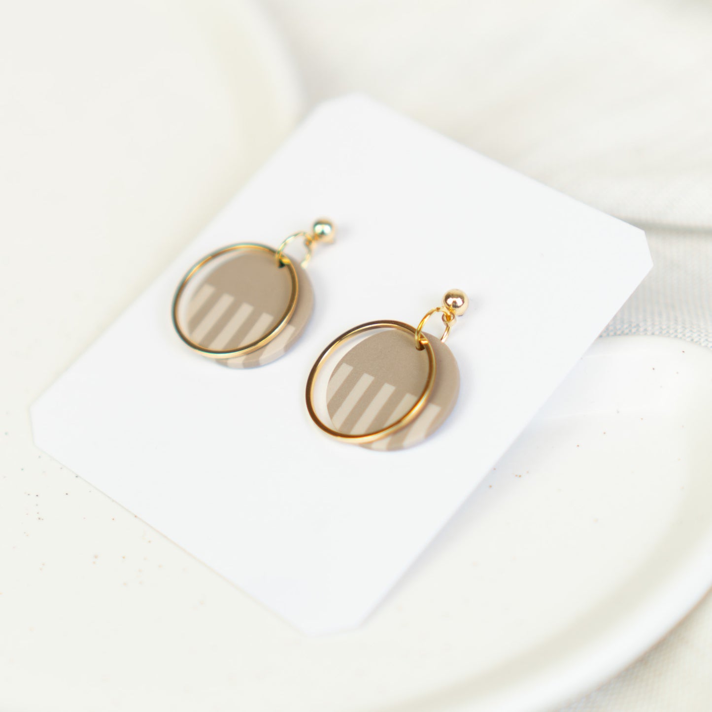 Ohrringe Gold Split Circle