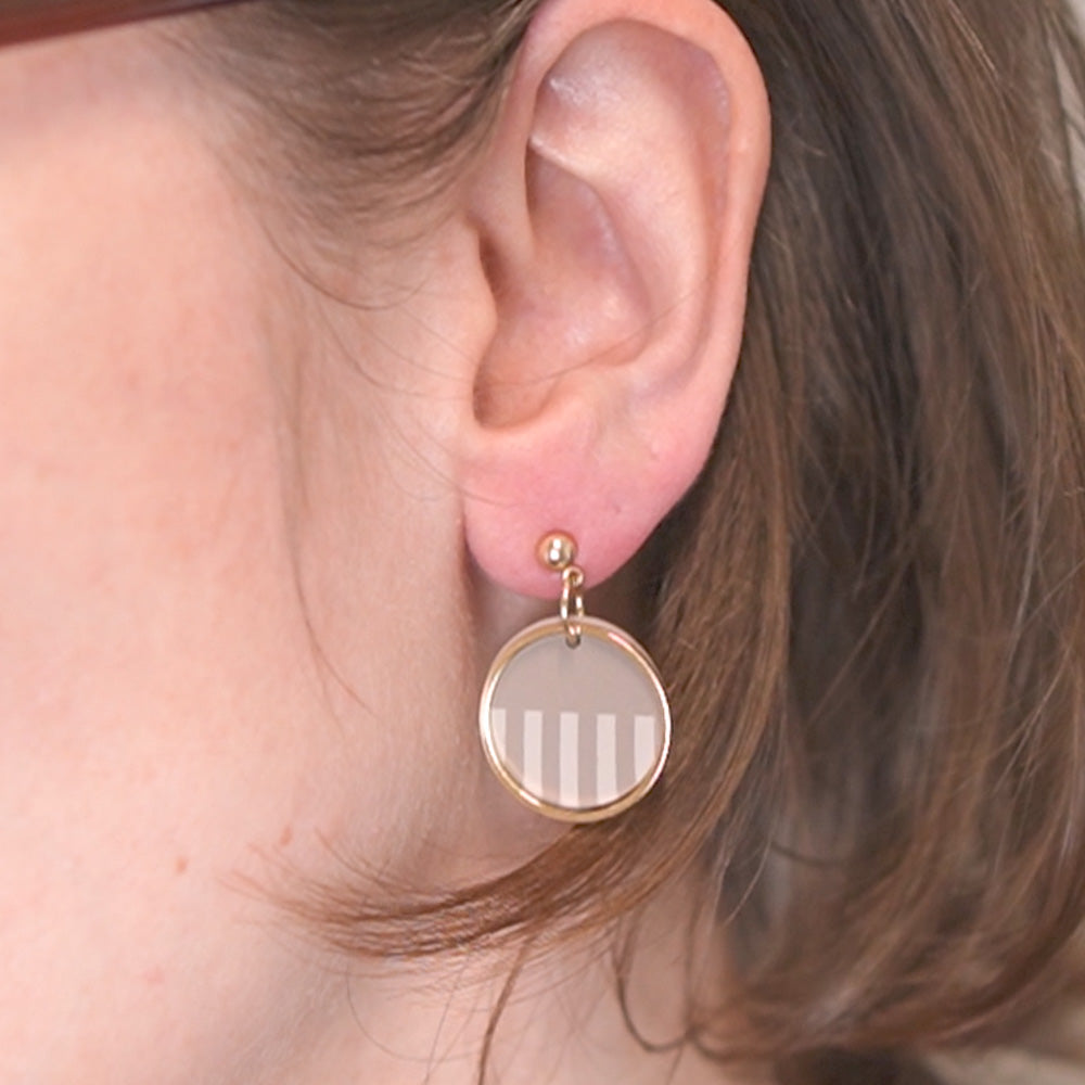 Ohrringe Gold Split Circle